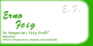 erno feig business card